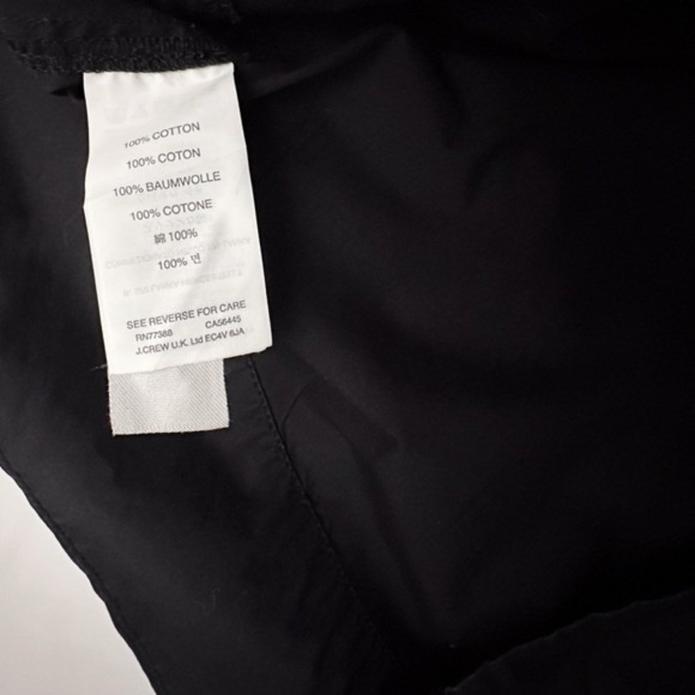J.Crew Minimal Black Cotton Popover Shirt Dress – Size Small - Picture 5 of 6